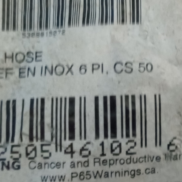 Ice maker 6ft. Stainless Steel Braided Line NOS in original packaging - Picture 5 of 6